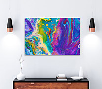 Obraz Miešanie farieb Fluid art 2034